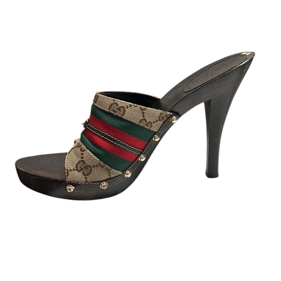 Gucci Canvas Mules Size 10 - Picture 4 of 15